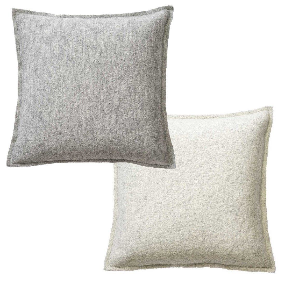 graue zweifarbige Walk Kissenhülle von Disana