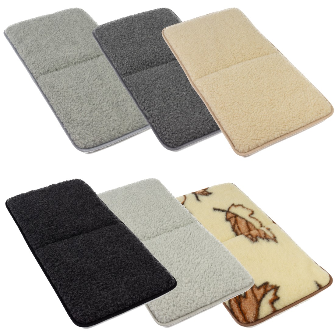 Merino Schafschurwolle Wollflor Stuhlkissen 80x40 cm