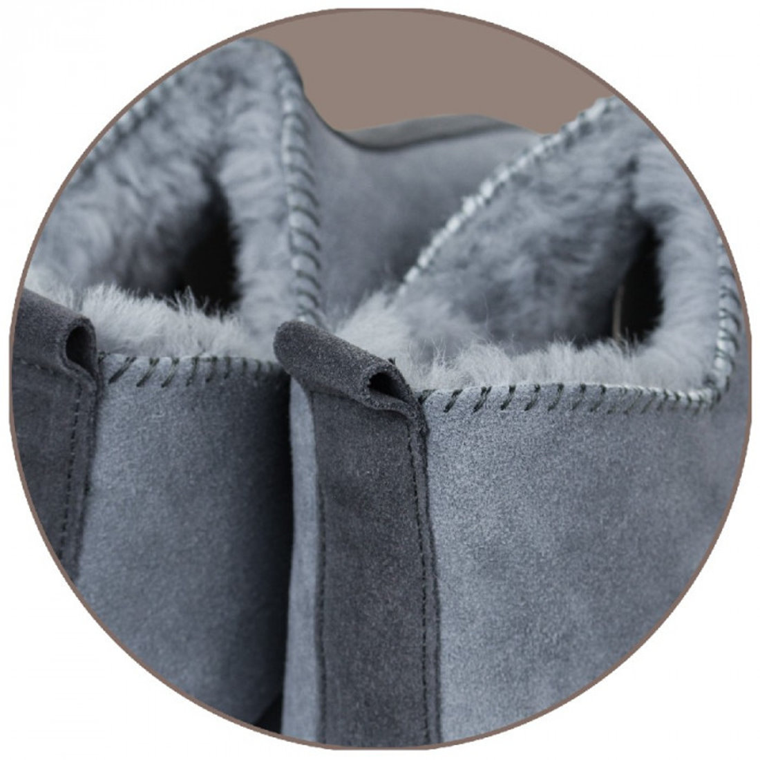 Innenfutter aus echtem Lammfell im Heitmann Slipper