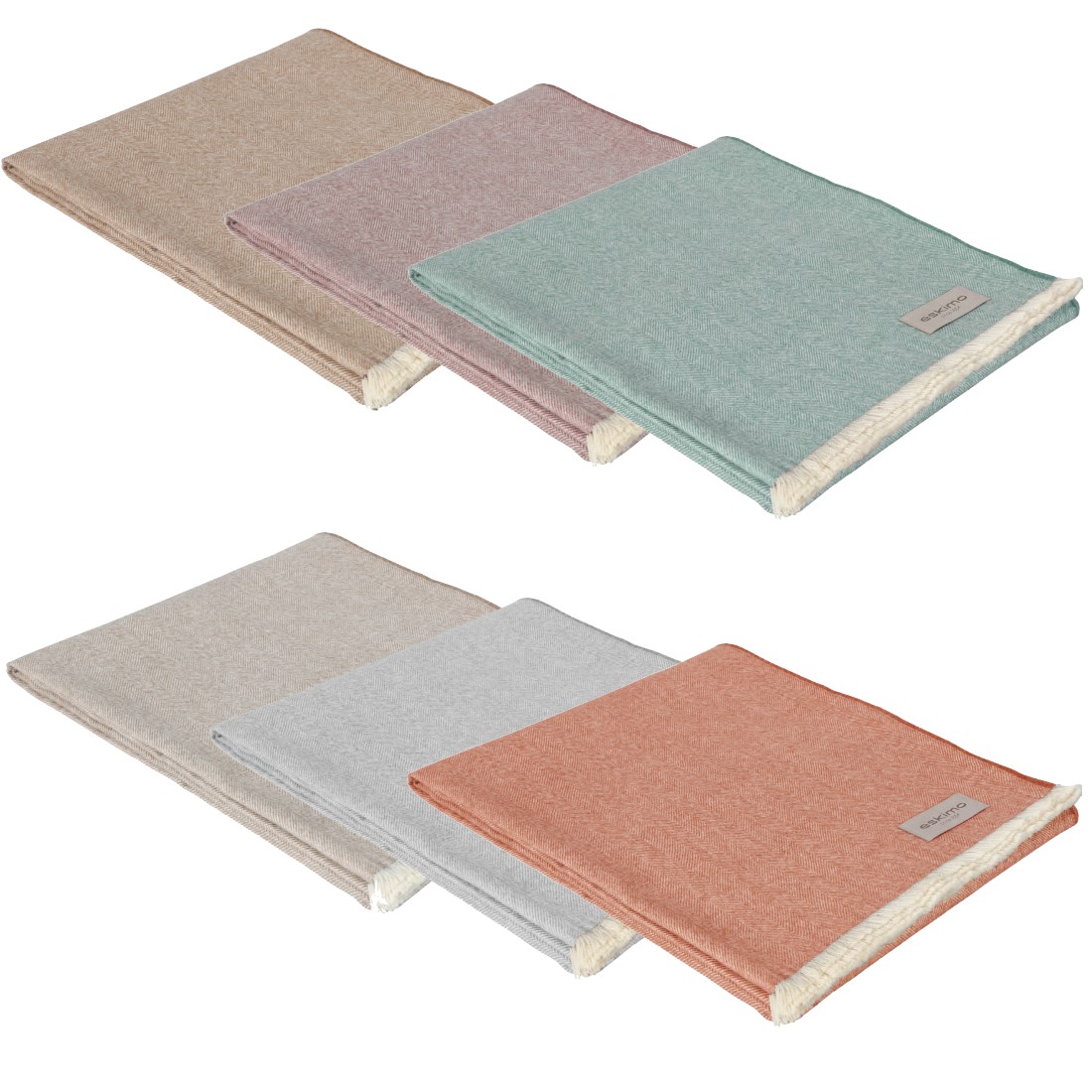 Alpaka Plaid DIVINE von Eskimo mit Schalfransen