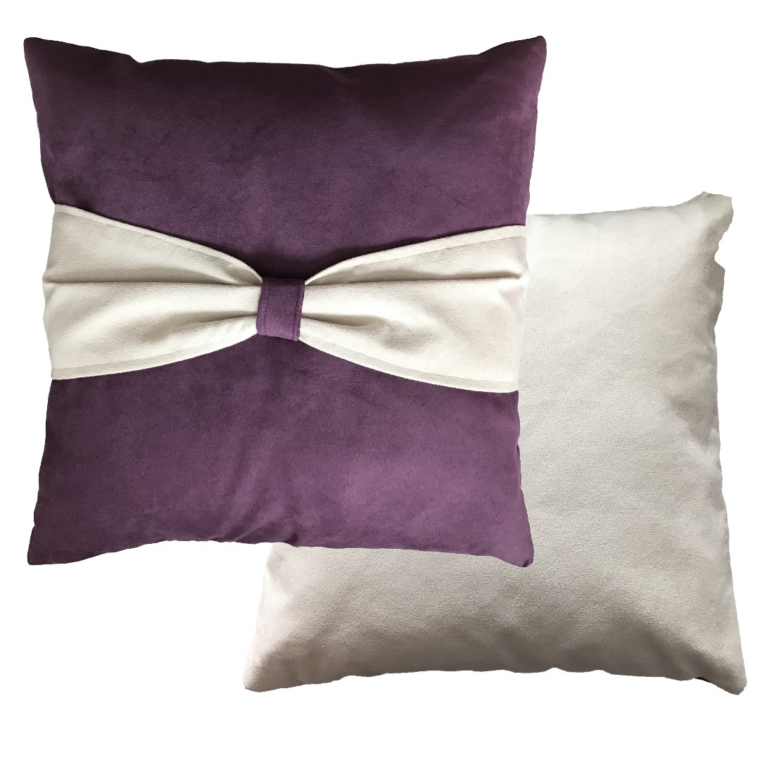 RESTPOSTEN Dekokissen mit Schleife 35x35 cm in verschiedenen Farben