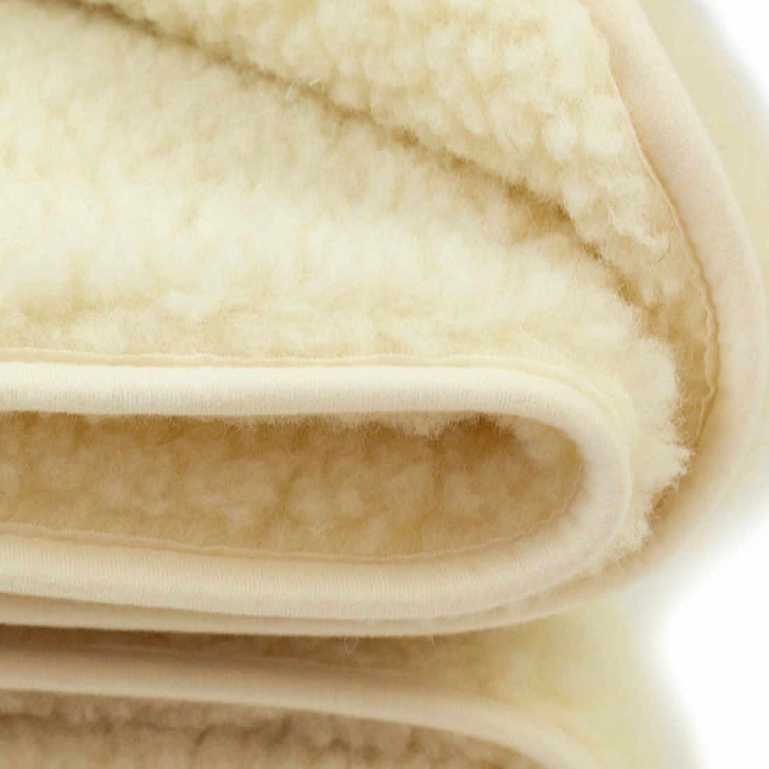 Merino Schurwolldecke Locke, Naturhaar Bettdecke Wollflor mit Schäfchencharakter