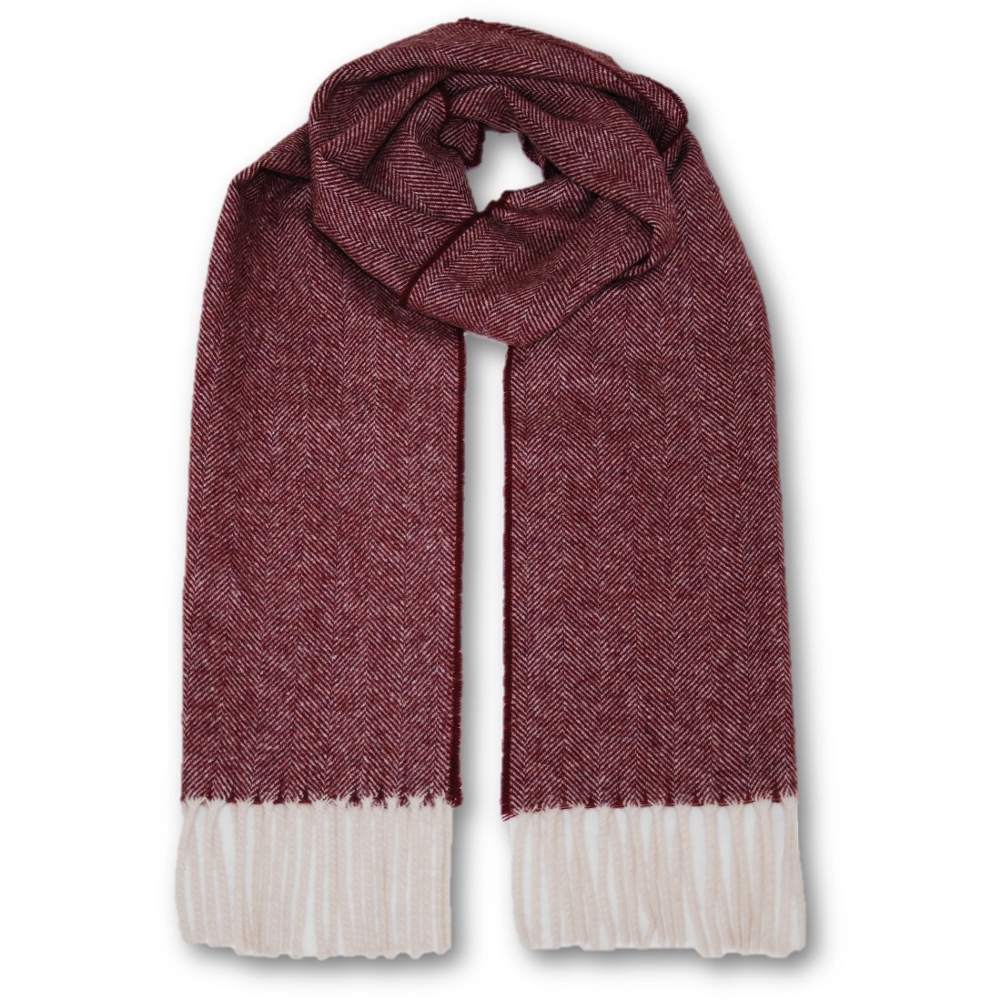 Lammwolle Schal Teltow mit Fransen