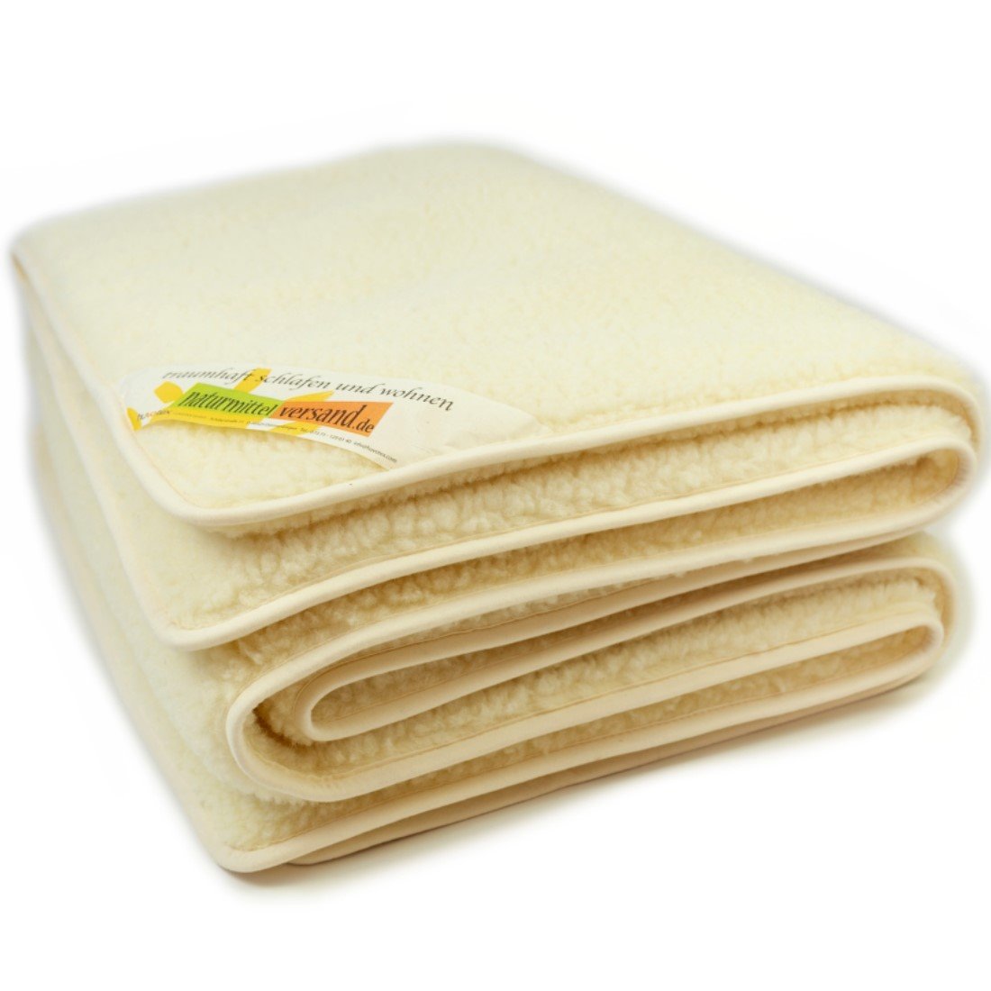 Merino Schafschurwolldecke Locke, Naturhaar Bettdecke Wollflor mit überragenden Klimaeigenschaften