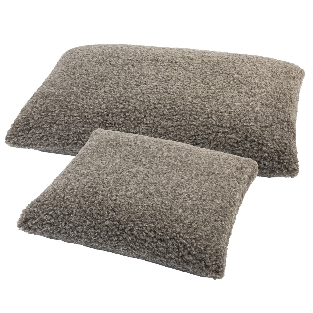 Kissenhülle aus Wollflor in Hellbraun von Saling, weiche Oberfläche