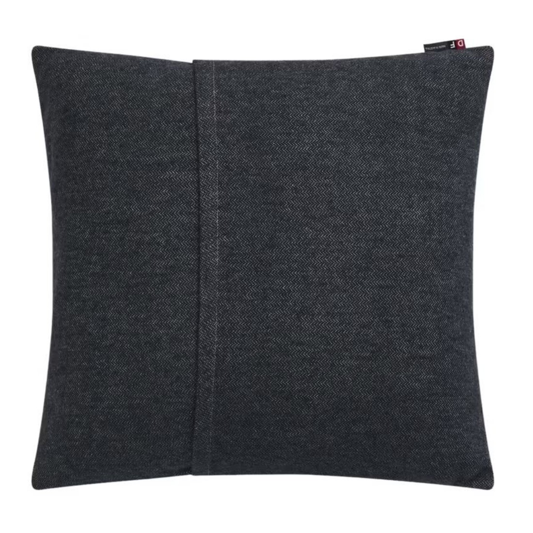 Nova Kissenhuelle Hirschkoepfe linear GRS von David Fussenegger  anthrazut Rückseite