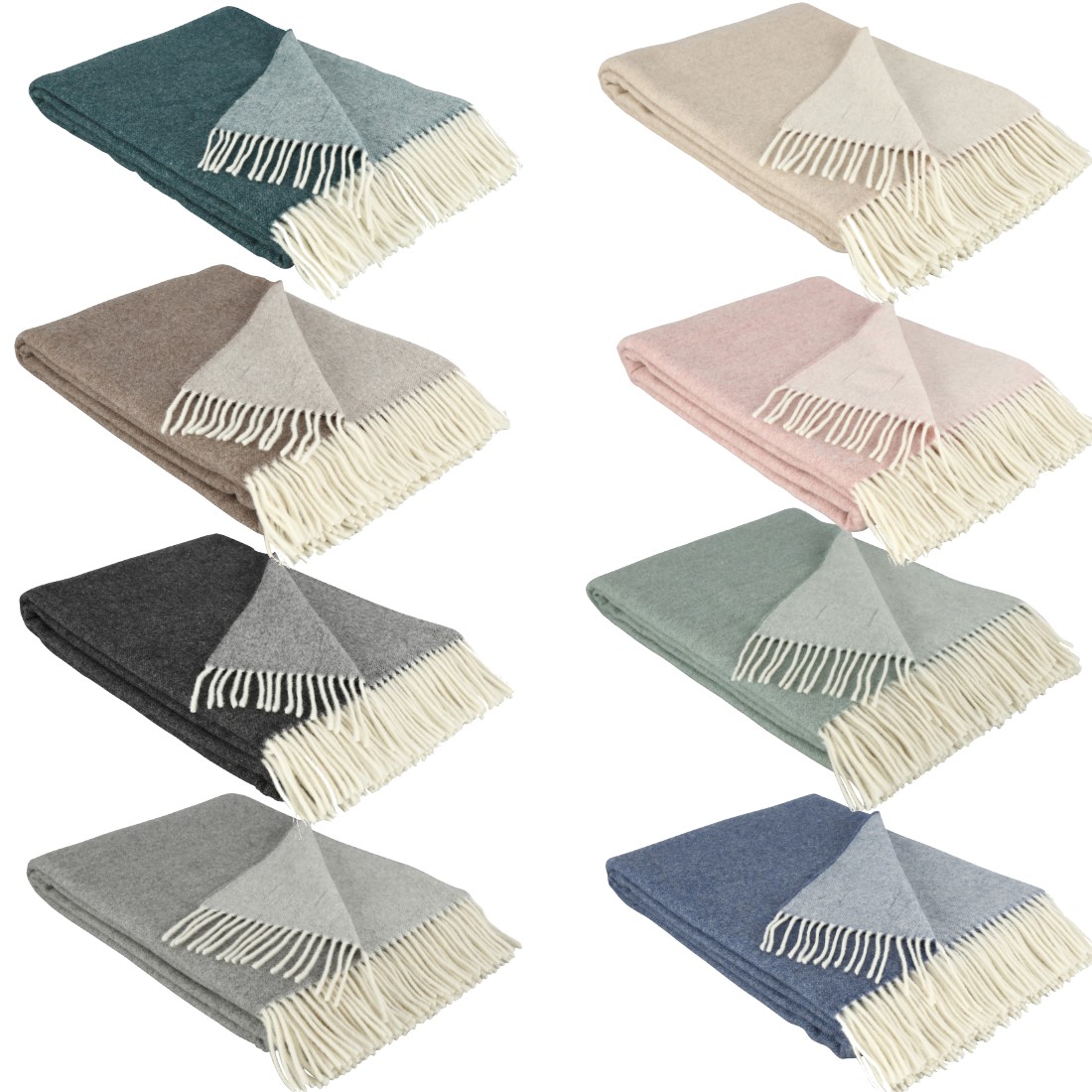 Eskimo Wolldecke Verona – Doubleface-Wendedecke mit eleganter Zweifarbigkeit