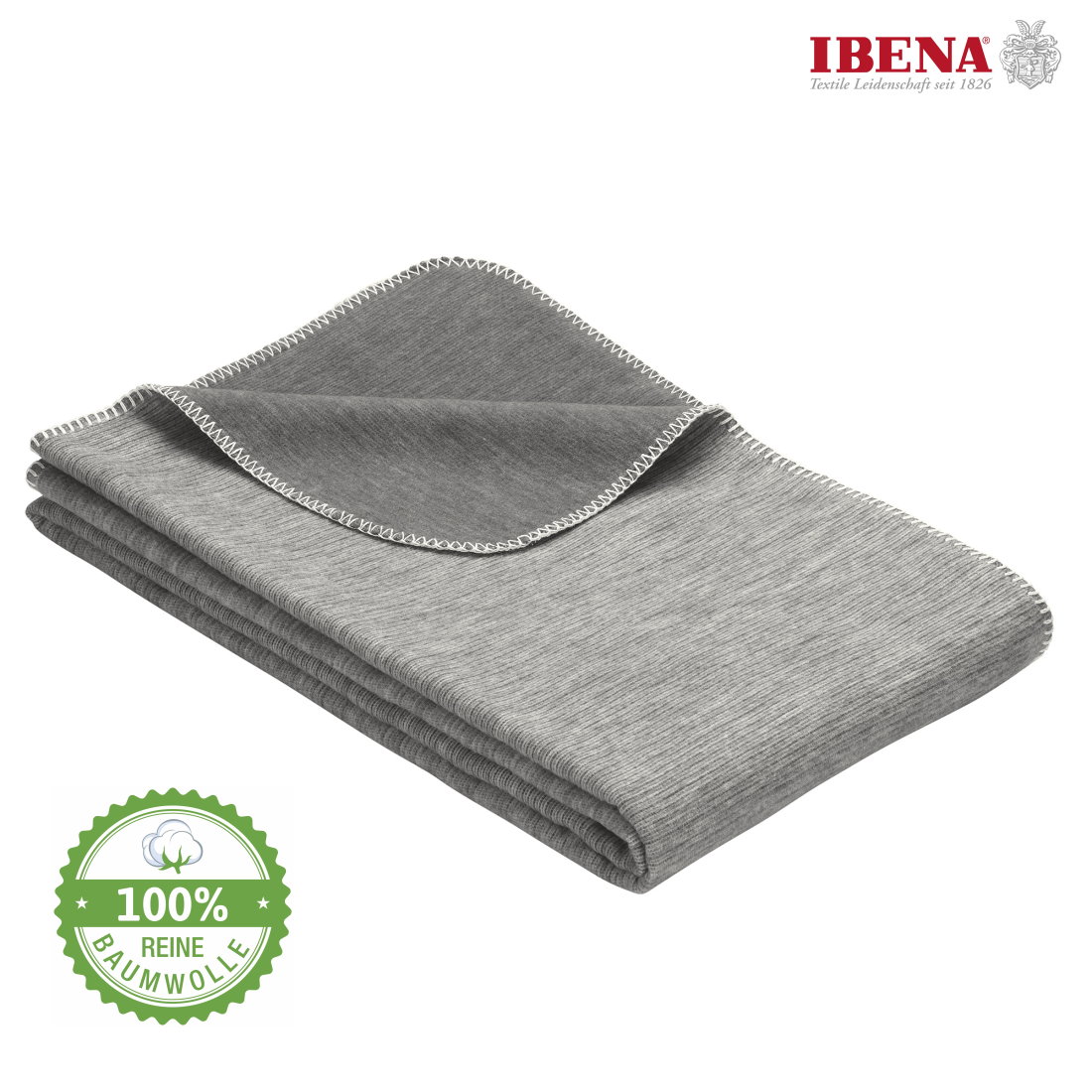 IBENA Baumwolldecke Lausanne GOTS