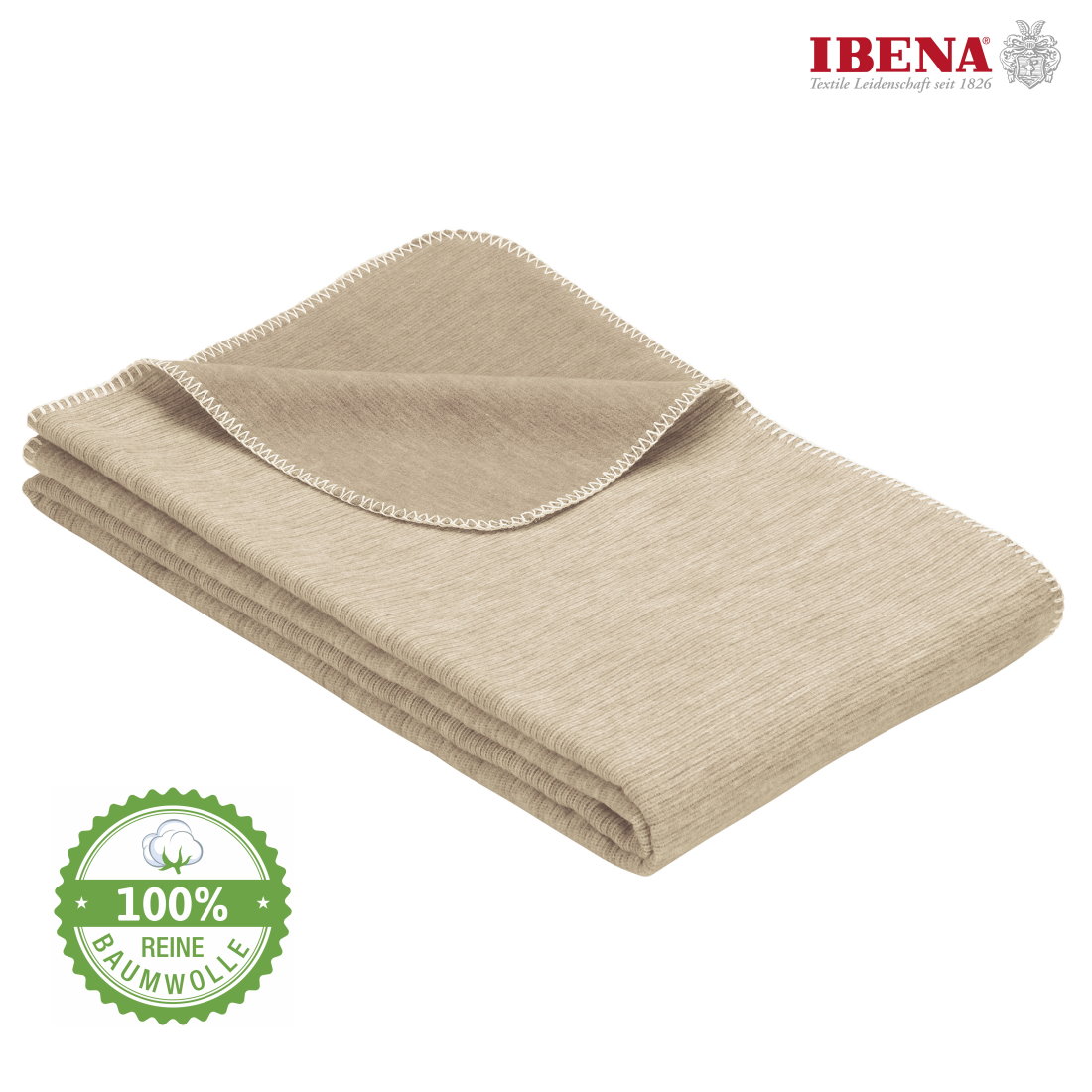 IBENA Baumwolldecke Lausanne GOTS