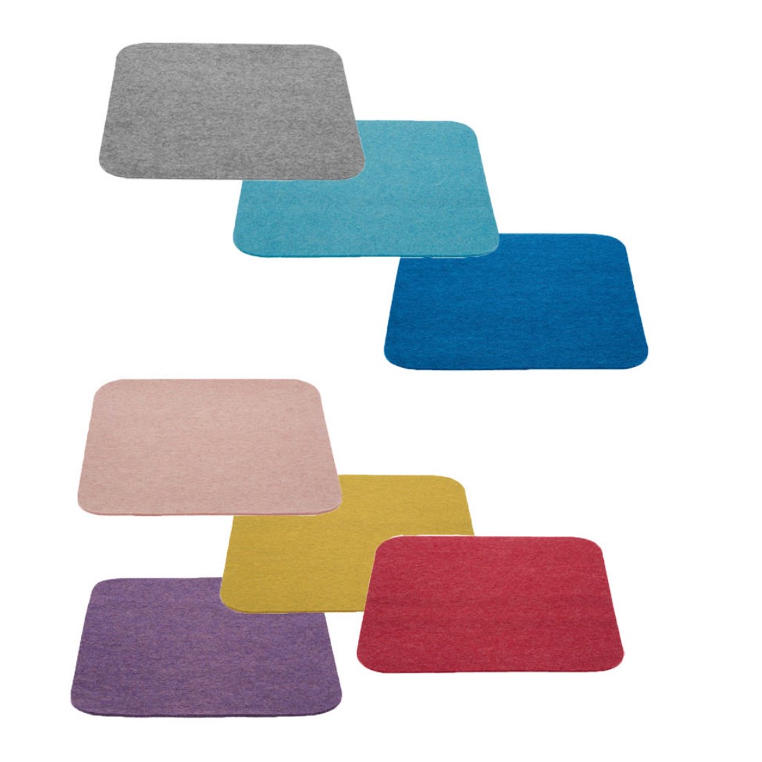 RESTPOSTEN Quadratische Disana Filz Untersetzer 6 Stück im Set