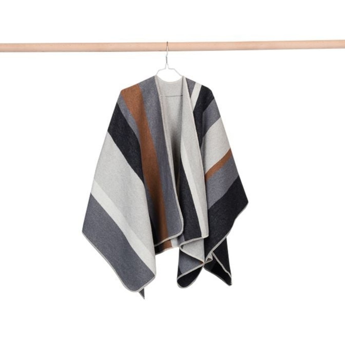 SILVRETTA Poncho-Decke STREIFEN