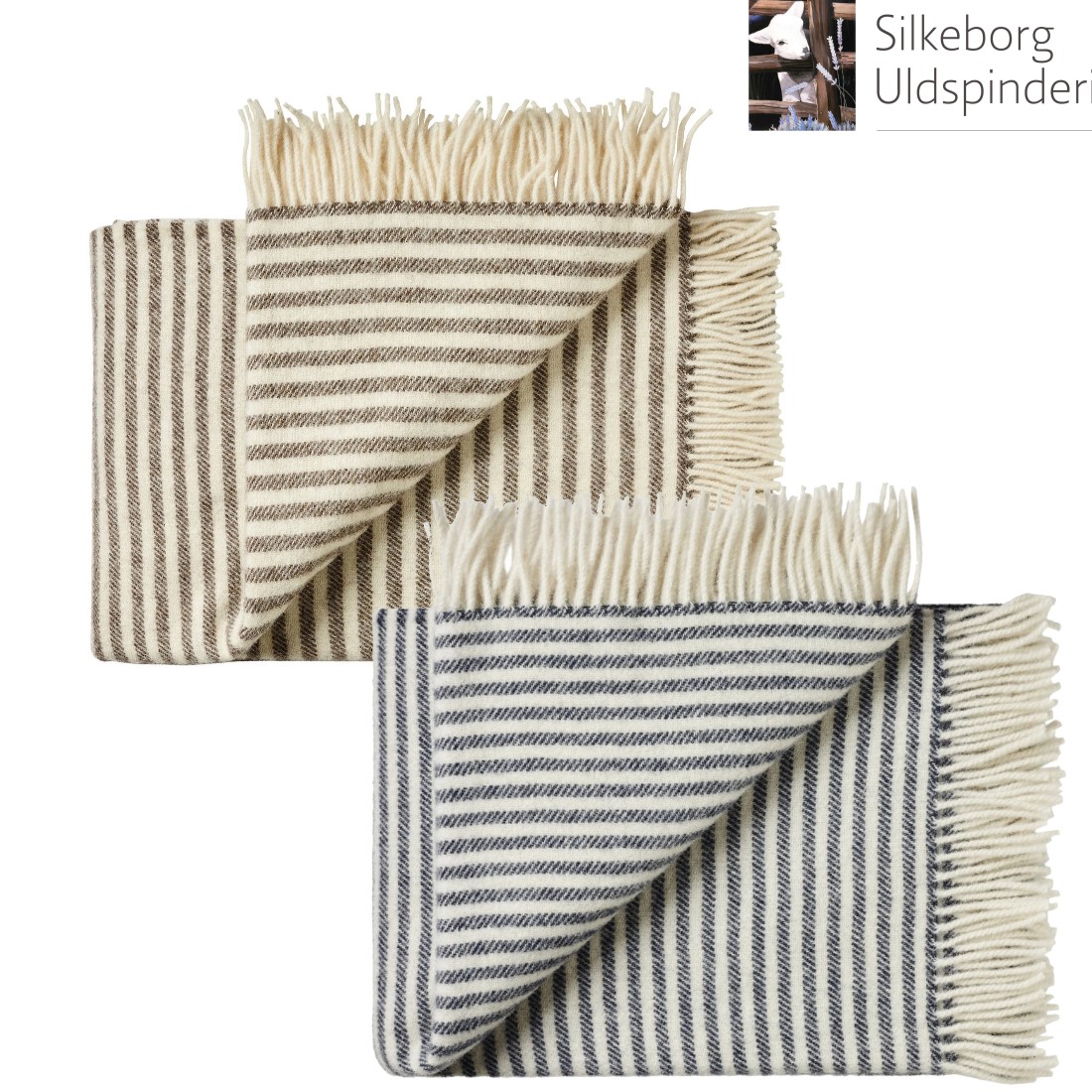 Skandinavische Wolldecke BOGOE Silkeborg Uldspinderi