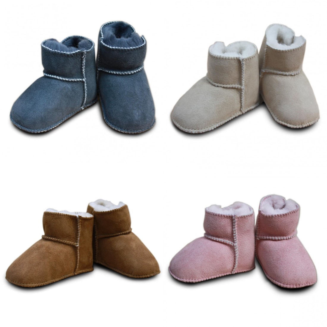 Heitmann Baby Lammfellschuhe mit Klettverschluss