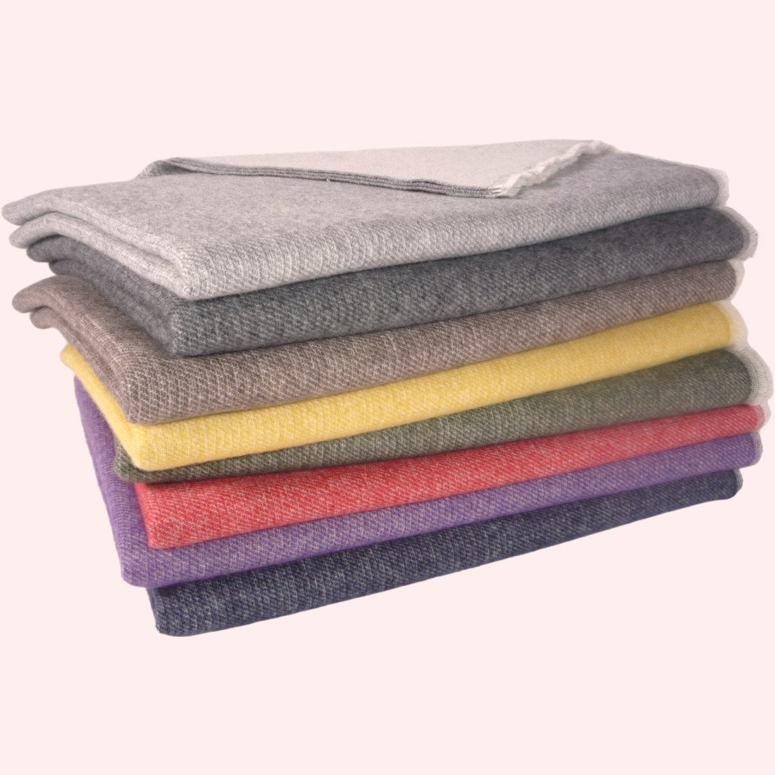 Kaschmirplaid Stockholm mit Schnittfransen von Moschner