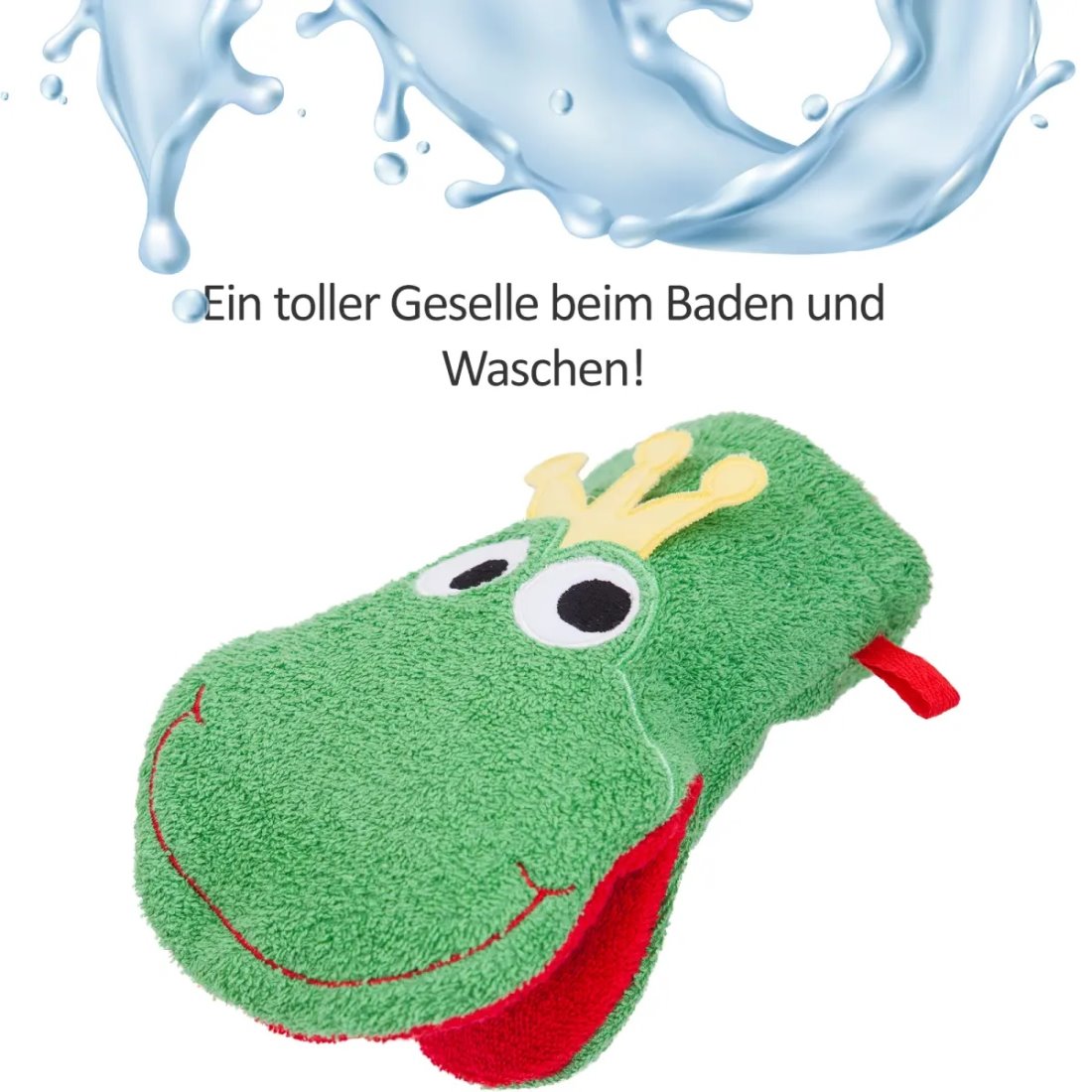 Frosch-Waschhandschuh von Smithy – für Babys & Kleinkinder, nachhaltig gefertigt