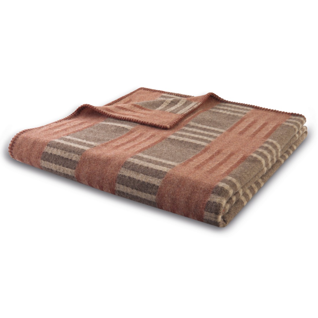 hochwertiges Kaschmir Schurwolle Plaid mit herbstlichen Farben von Biederlack