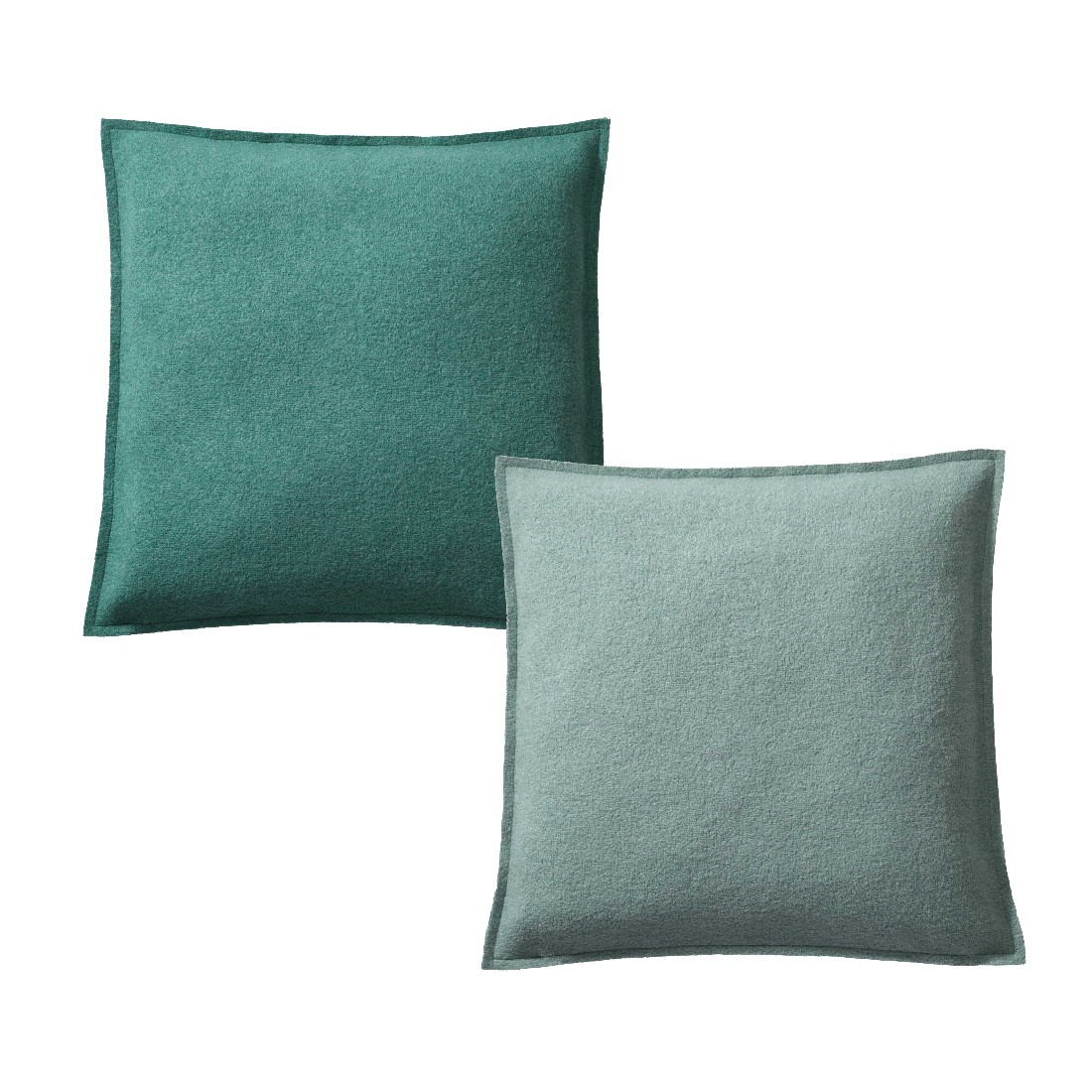 zweifarbige Walk Kissenhülle von Disana in jade