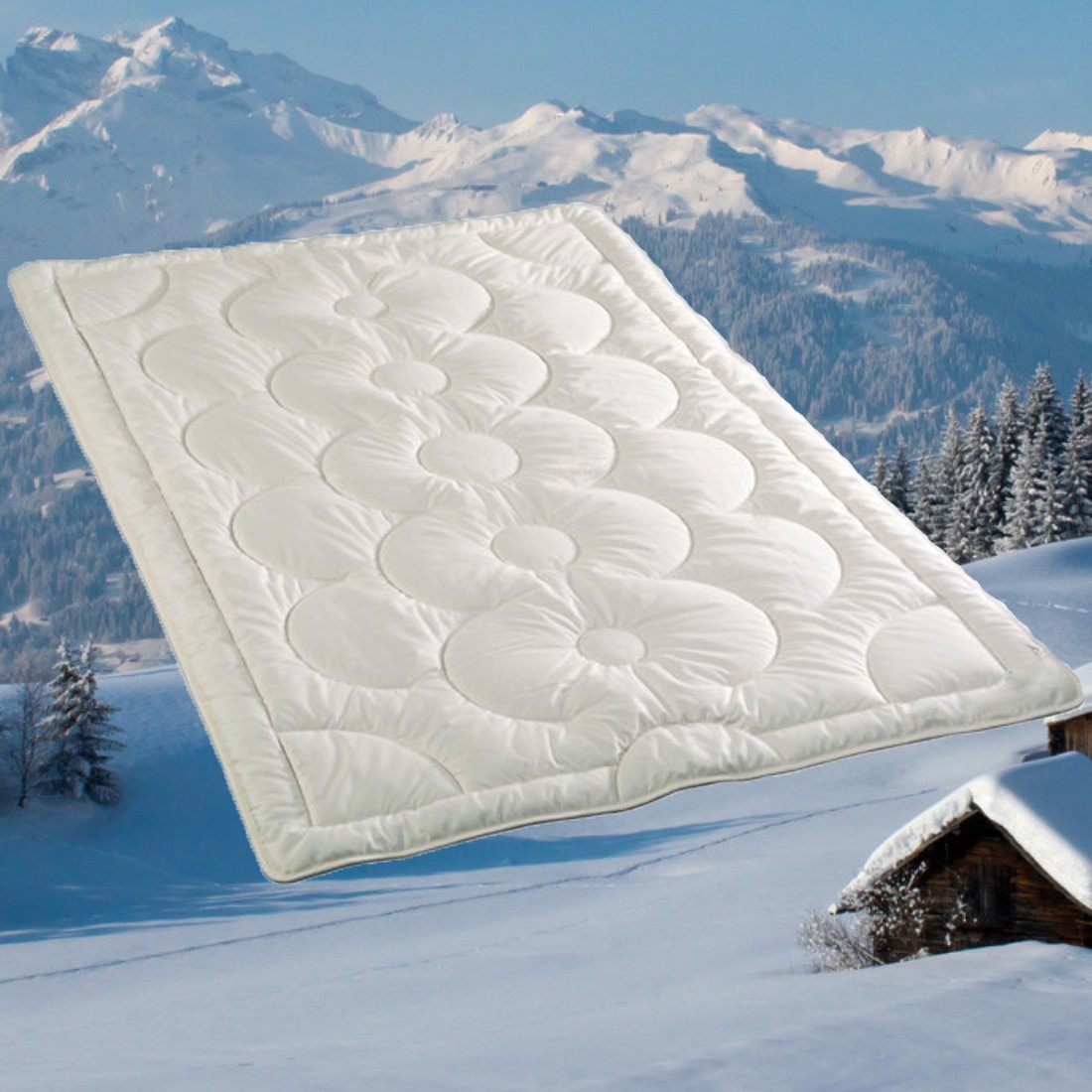 Kamelhaar und Bio Schafschurwolle Duo Winter Bettdecke SIBEL