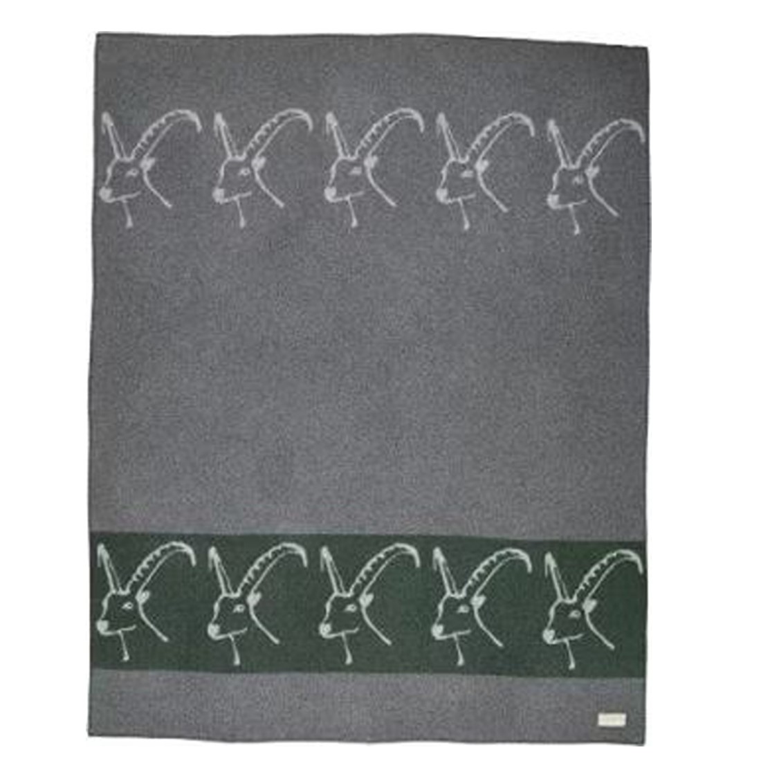 Detailansicht der GIAN Decke von Eskimo – Steinbock-Kopf und anthrazitfarbener Zierstich