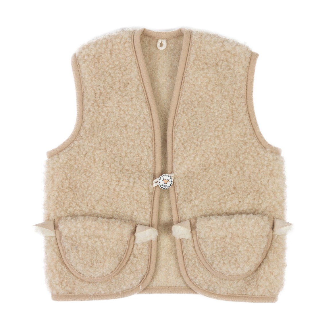 Merino-Schafschurwolle Wollflor Kinder-Weste