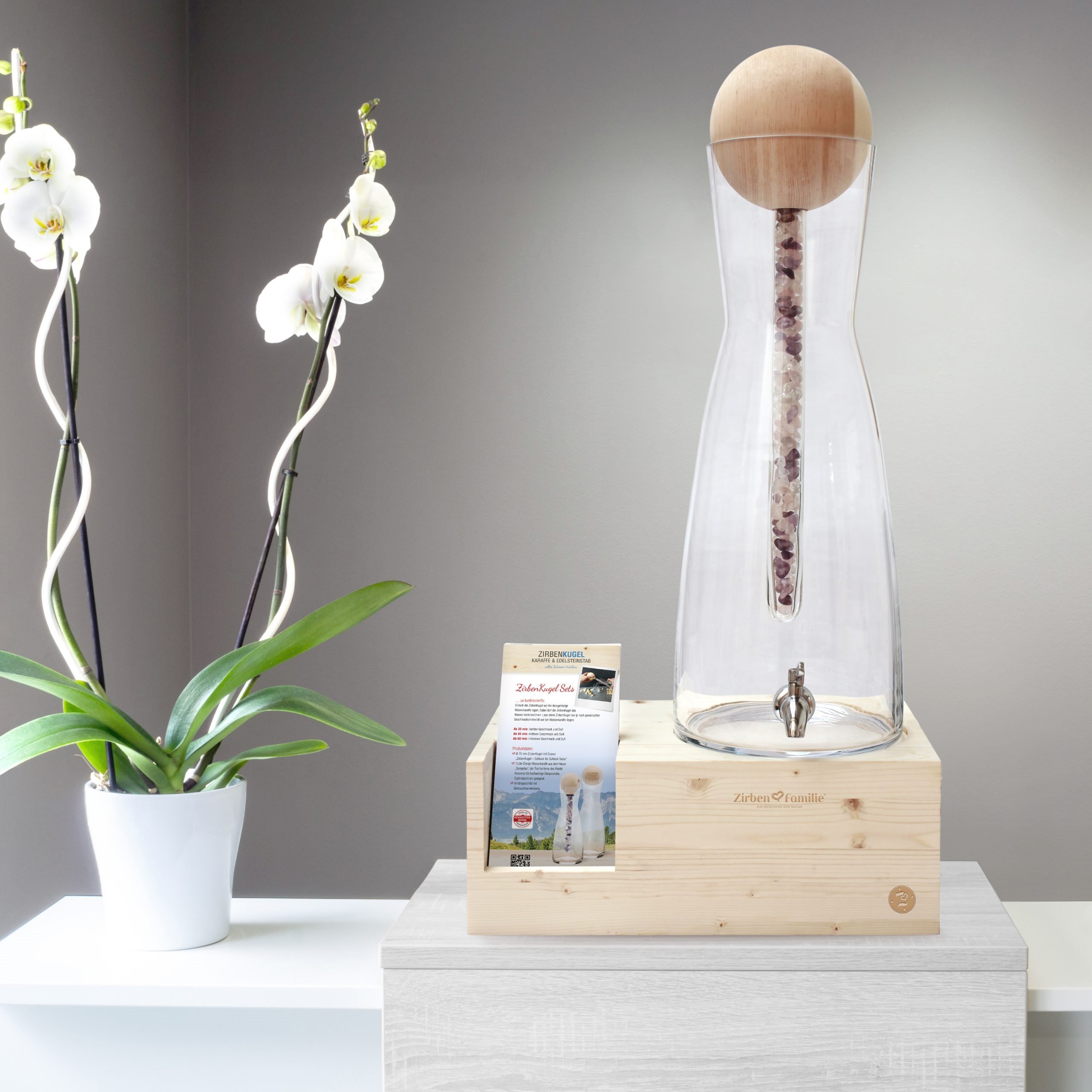 Zirbenkugel Edelsteinstab Glungezer Riese