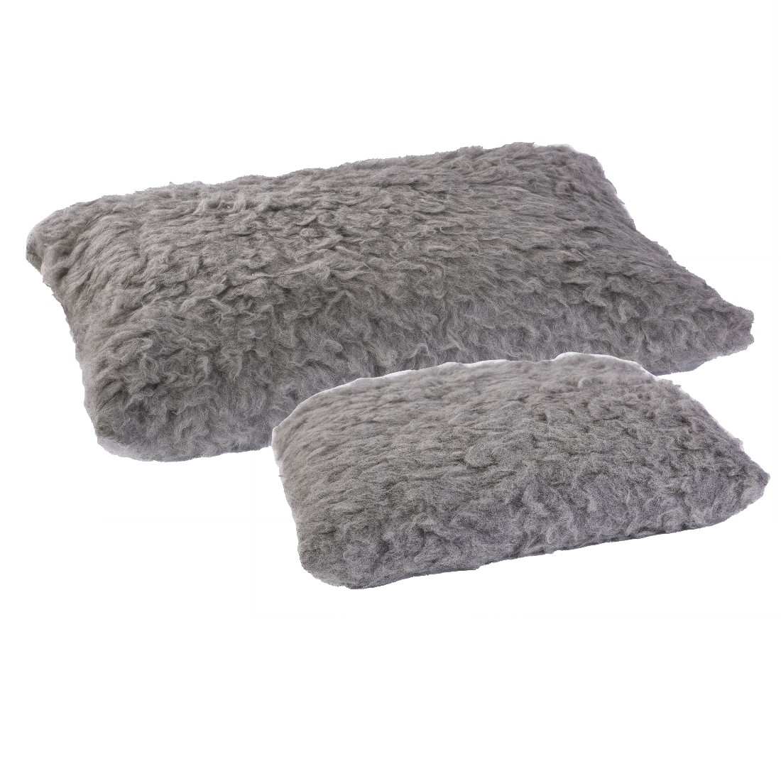 Wollflor Kissenhülle Zottel – Grau mit Schafschurwolle & Kaschmir