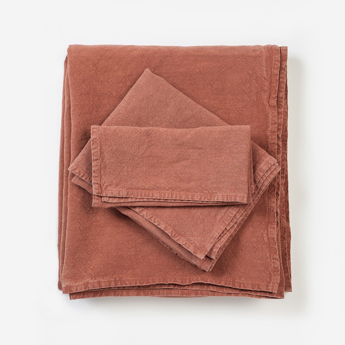 Lavie Tischwäsche Erik aus reinem Leinen Farbe dried tomato