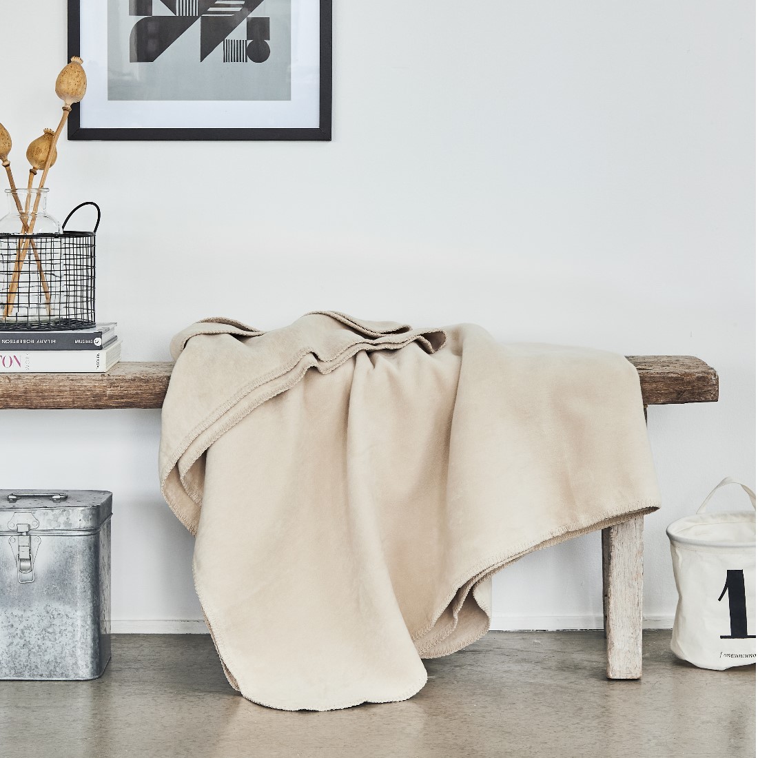 Ibena Uni Decke Malaga mit GOTS Zertifikat