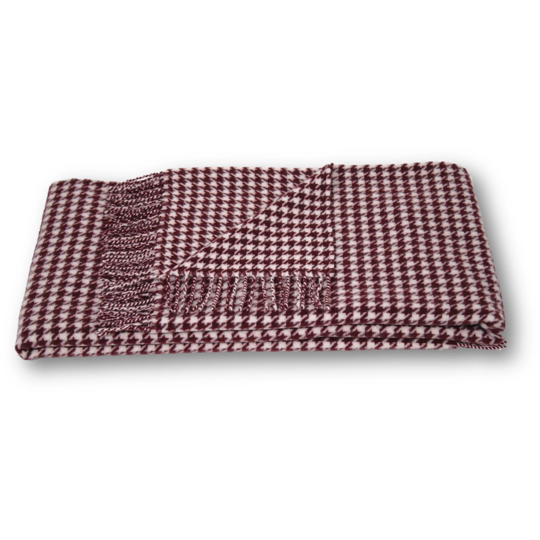 Lambswool Plaid mit Karomuster und Fransen von Steinbeck