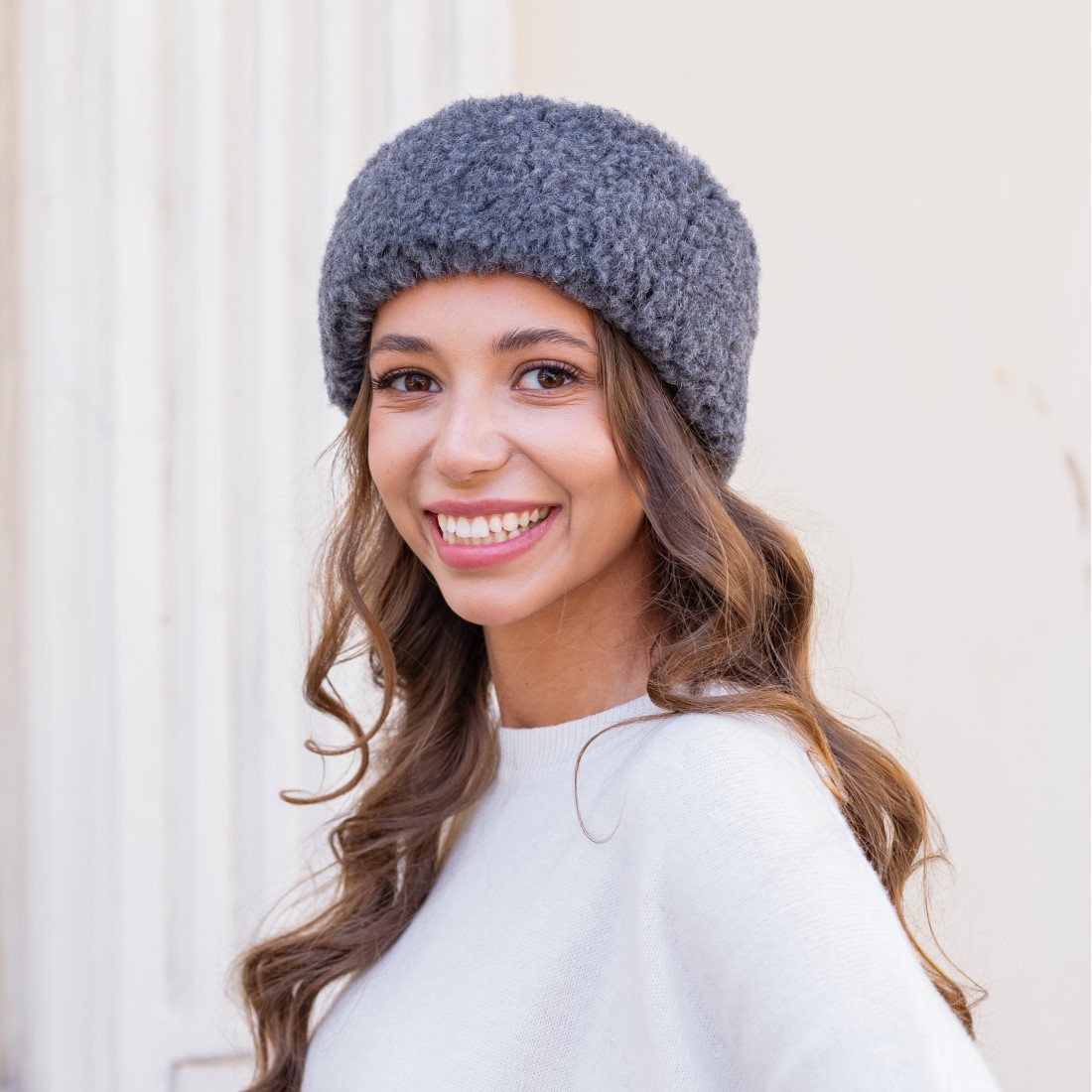 Merino-Schafschurwolle Wollflor Stirnband