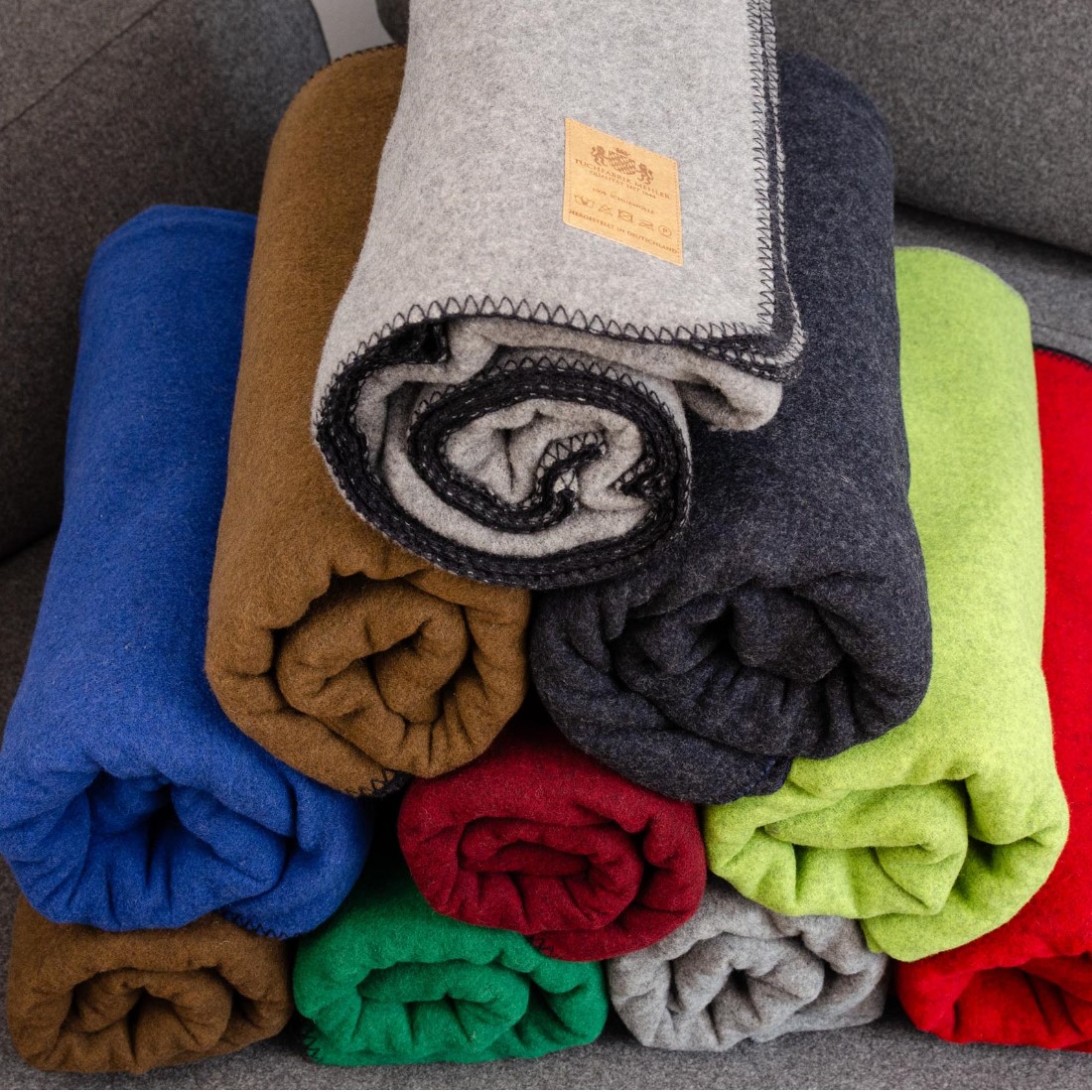 Double Face Lodendecke Tag und Nacht aus 100% Schurwolle