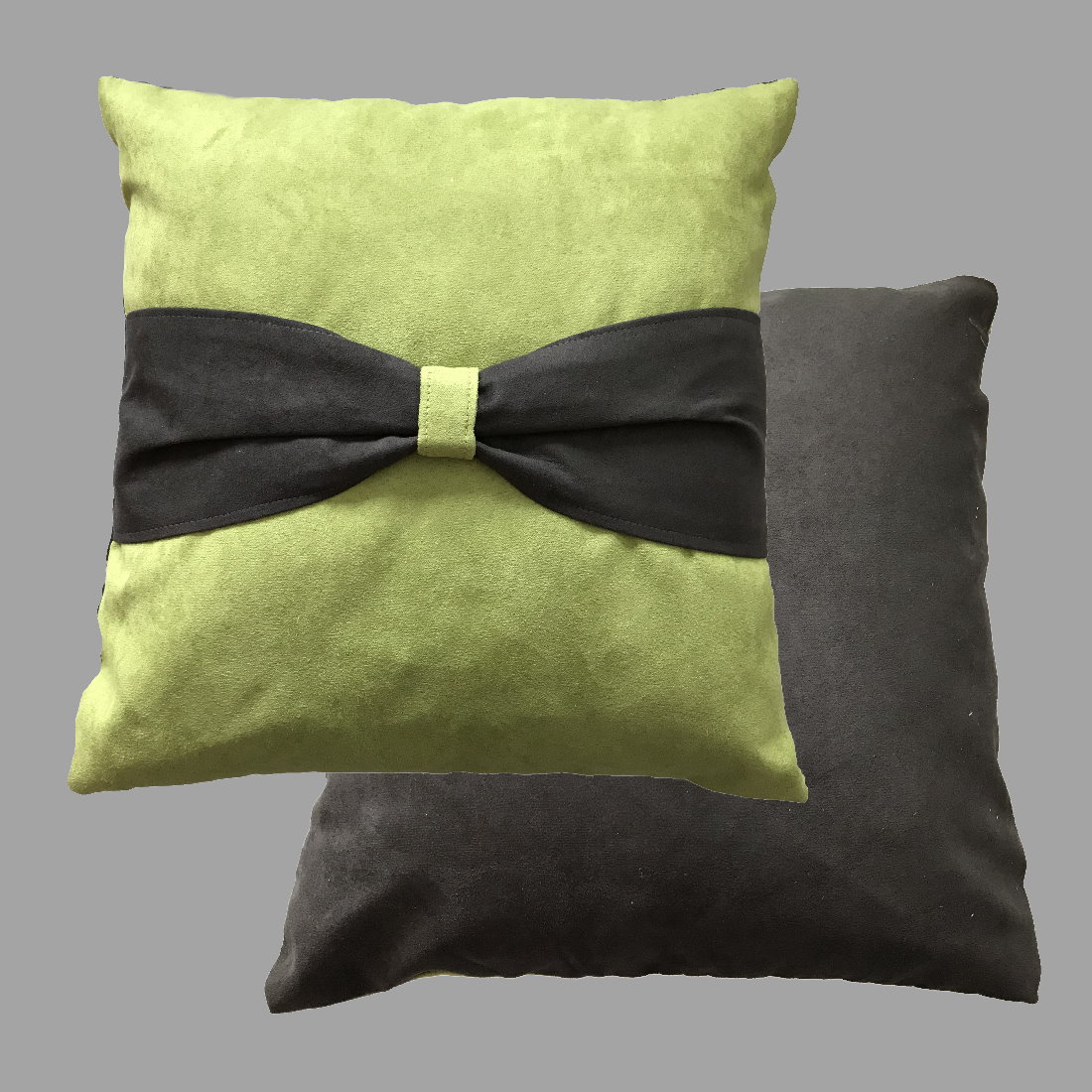 RESTPOSTEN Dekokissen mit Schleife 35x35 cm in verschiedenen Farben