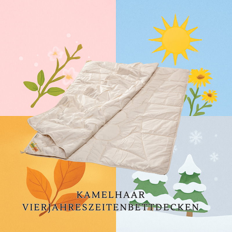 Kamelhaar 4 Jahreszeiten Bettdecken mit temperaturausgleichender Füllung für Winter und Sommer