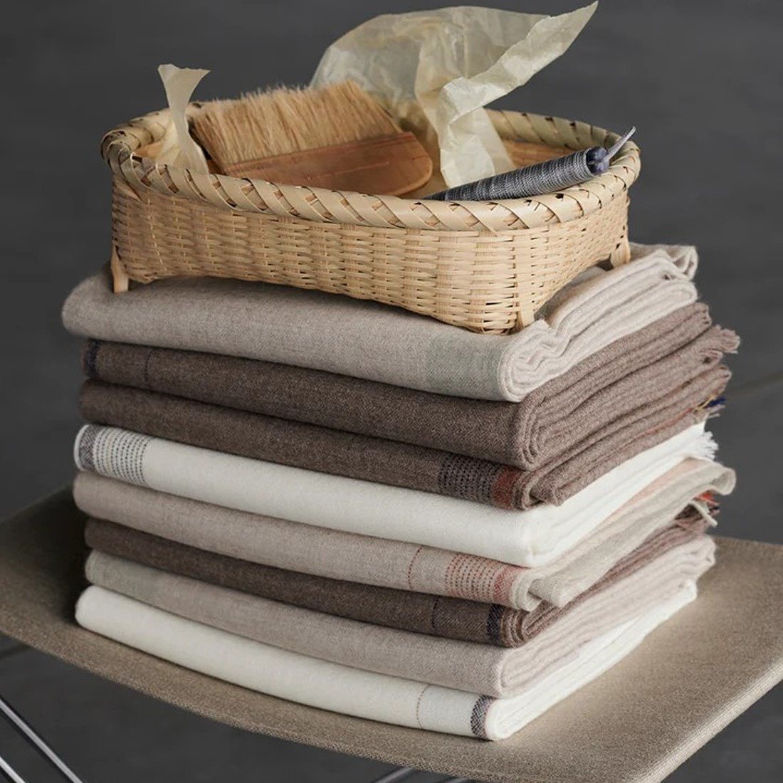 Elvang Decke Écru throw