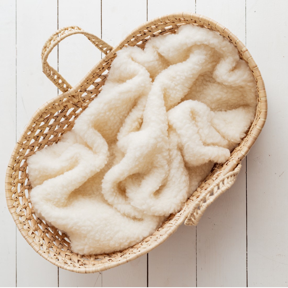 Merino Wollflor Babydecke FINN