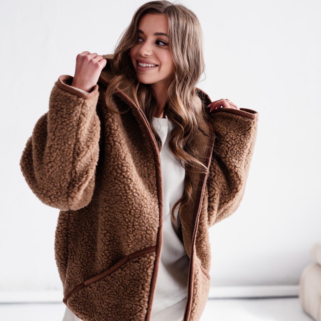 Merino-Schafschurwolle Wollflor Damen-Jacke