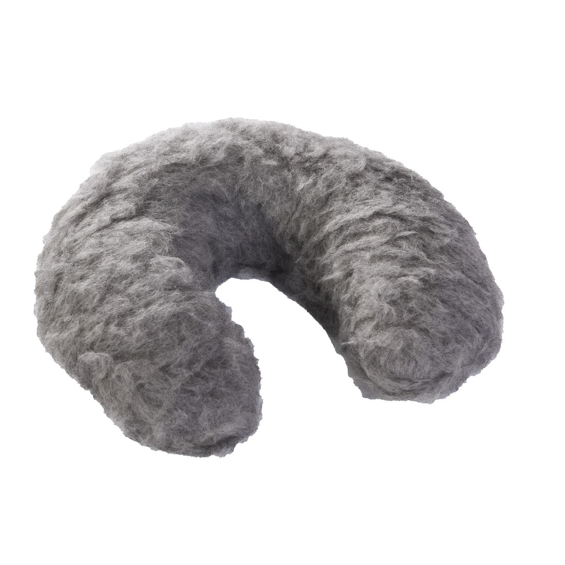 Wollflor Nackenhörnchen Zottel – Grau mit Schafschurwolle & Kaschmir