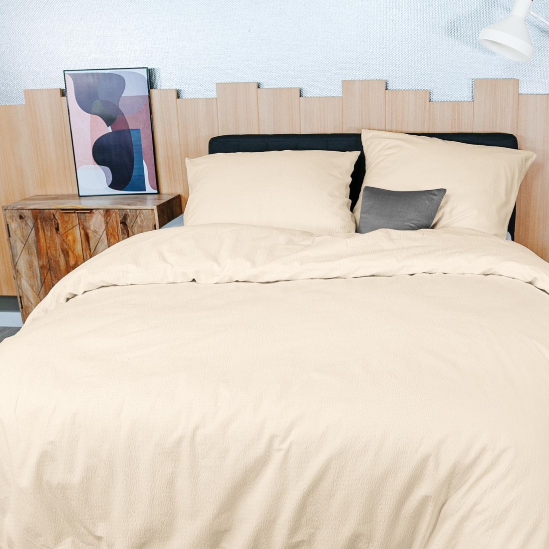 Irisette Seersucker Bettwäsche BIANCA