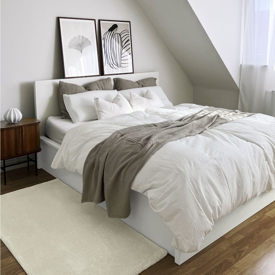 Seersucker Bettwäsche unifarben von Bierbaum