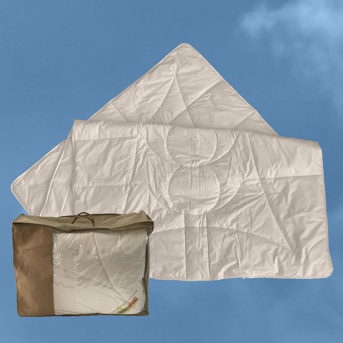 Alpaka Sommer Bettdecke extra leicht mit Tasche