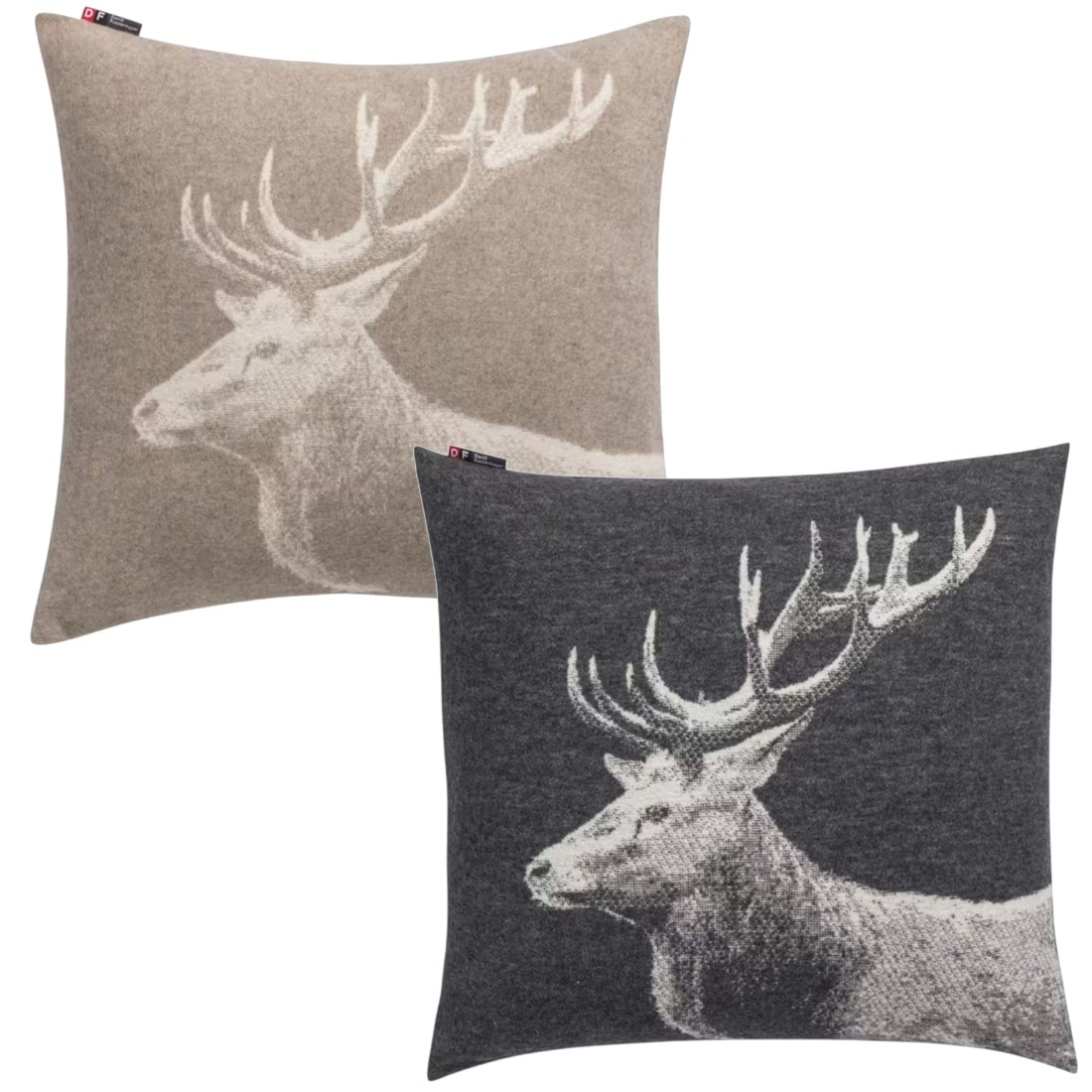 Silvretta Kissenhülle Hirsch (GRS) von David Fussenegger zwei Farben