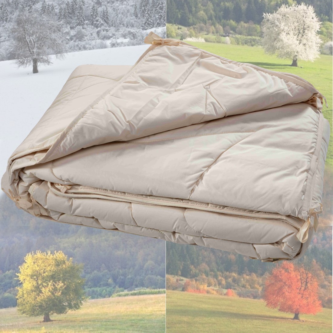 Seiden 4 Jahreszeiten Bettdecke TOPAS