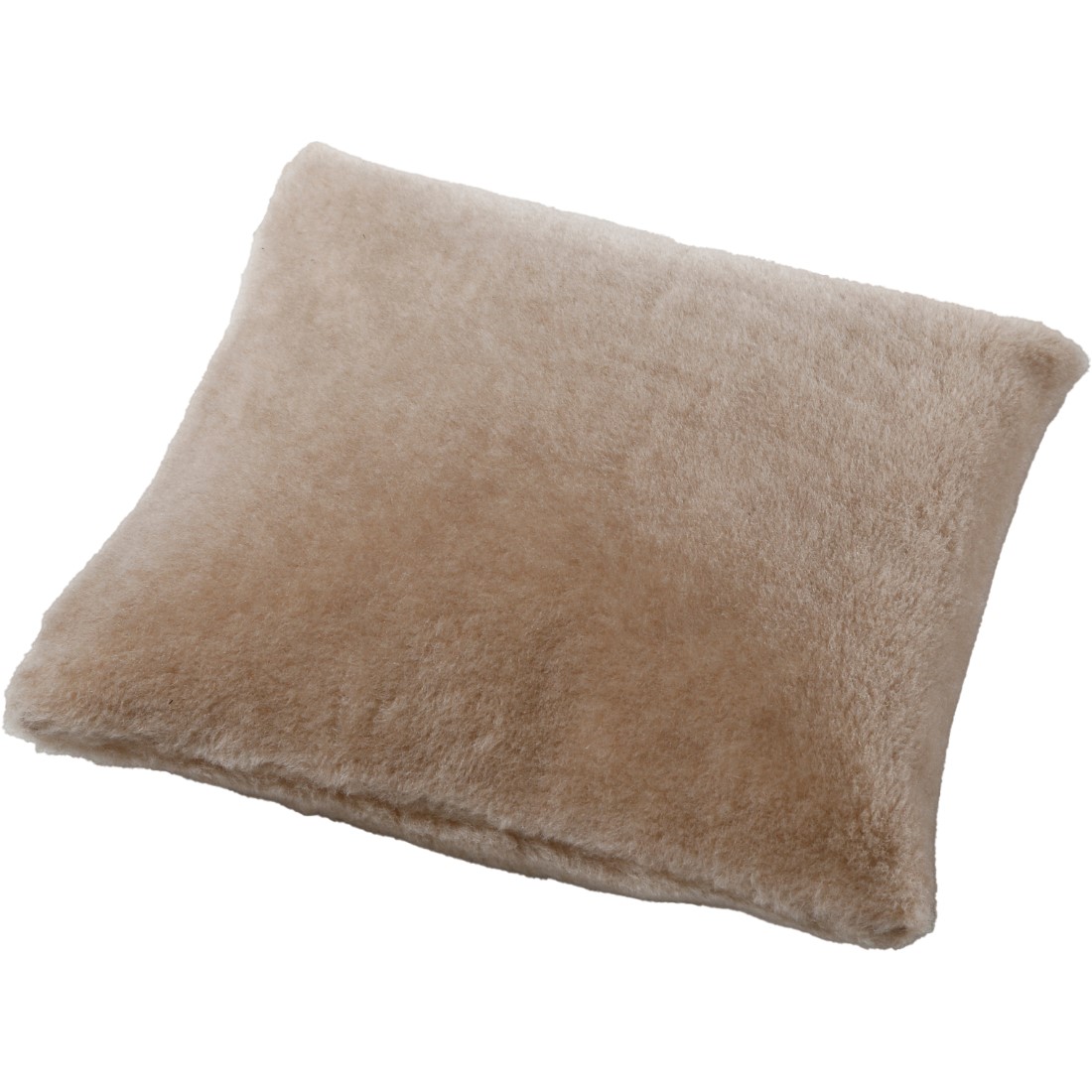 Kissenhülle Farbe Teddy camel mit flauschiger Oberfläche aus Schurwolle und Kamelhaar von Saling