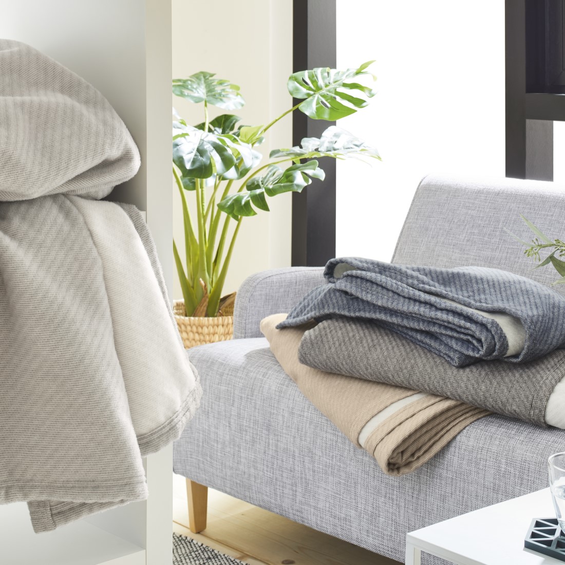 RESTPOSTEN Baumwoll Tencel Decke TENNESSEE von Ibena