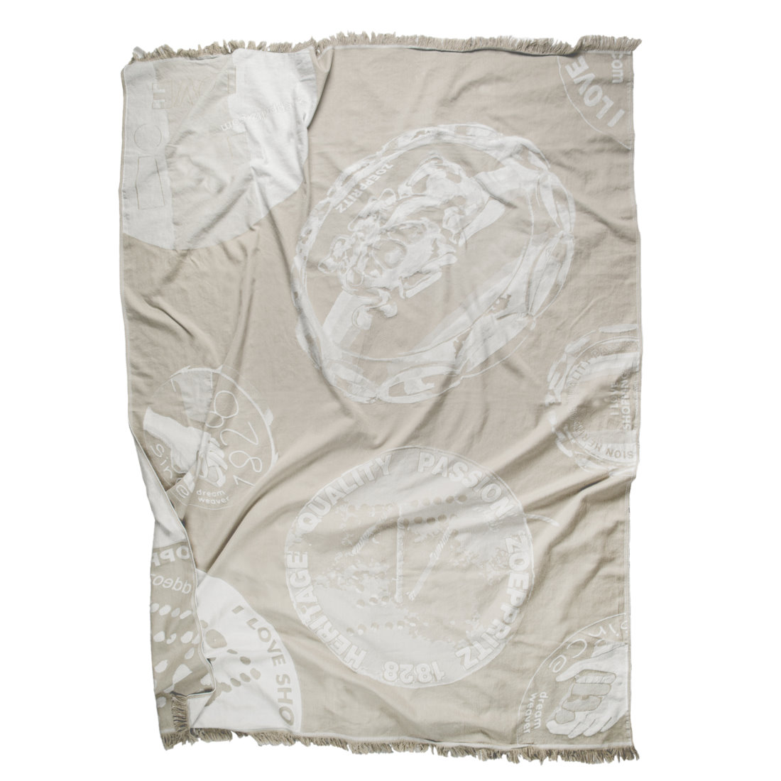 FLYING COINS Baumwolldecke von Zoeppritz