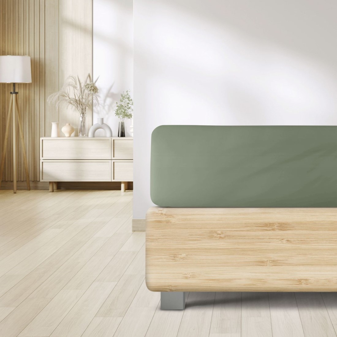 Lyocell Bettlaken Erba von Irisette in salbei weich & atmungsaktiv