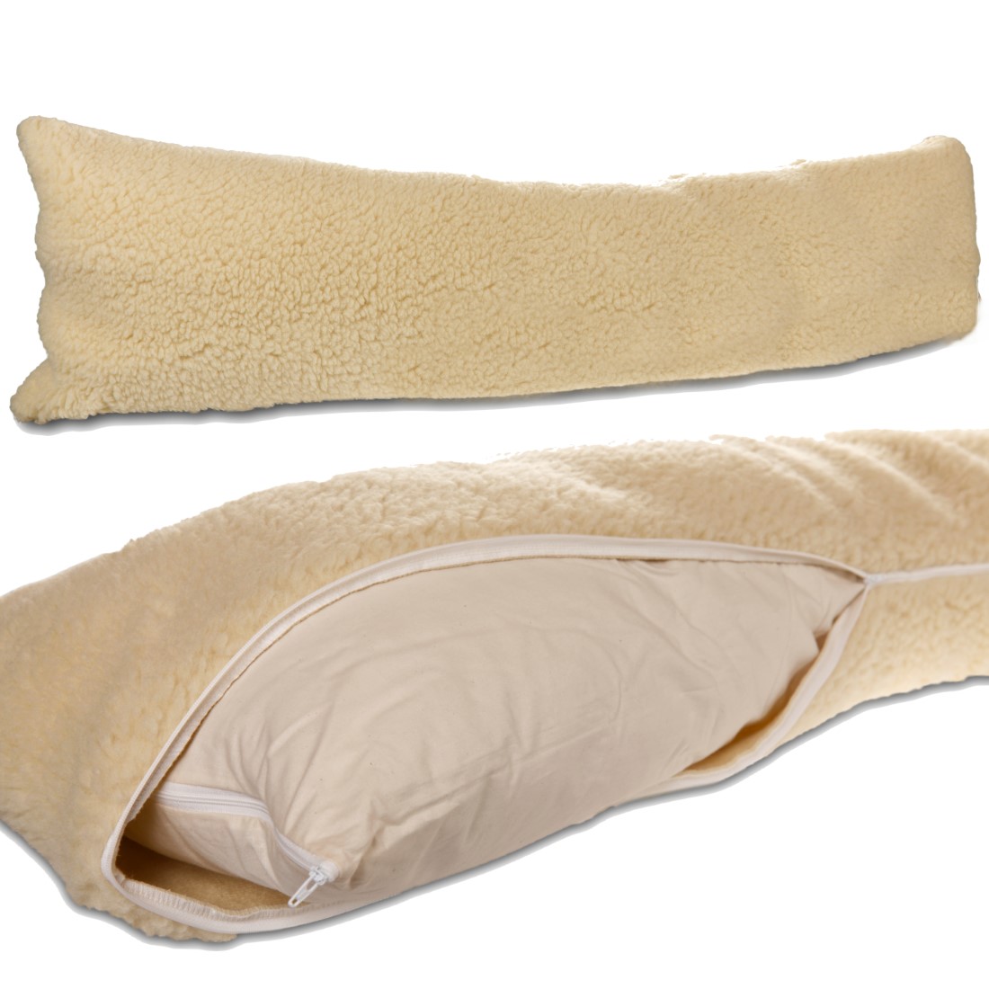 Merino Lammflor Seitenschläferkissen kbT Wolke