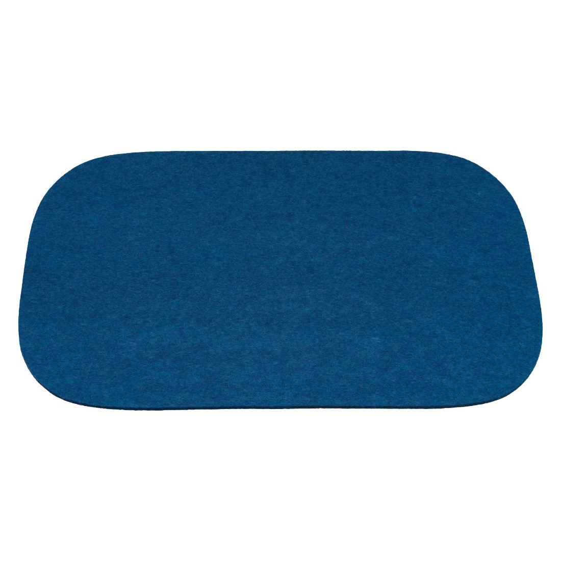 blaue runde Schreibtischauflage aus Filz von Disana