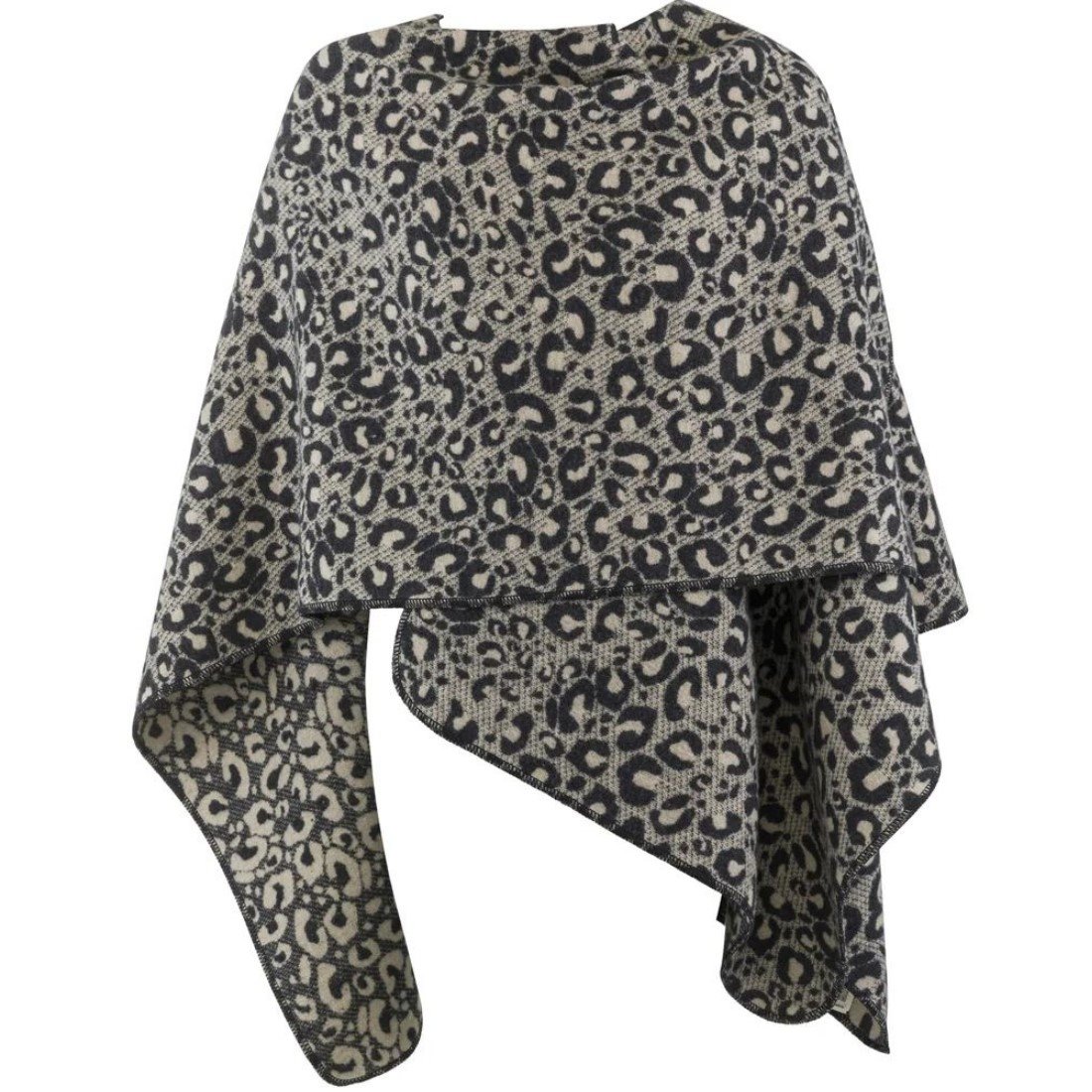 SILVRETTA Poncho-Decke leo one size (GRS) von David Fussenegger aus hochwertiger Recyclingbaumwolle