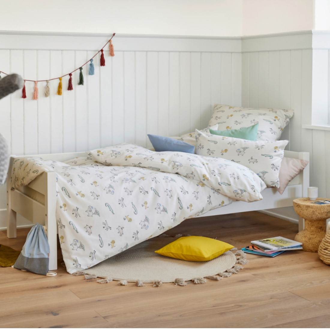 Cotonea Bio-Satin Kinder Bettwäsche Safari